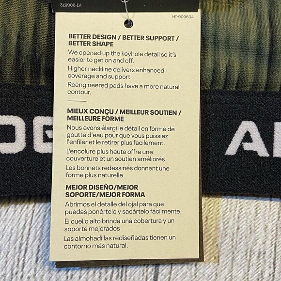 Under Armour Womens Mid Crossback Printed Sports Bra M Camo Workout Training NWT - Picture 7 of 14